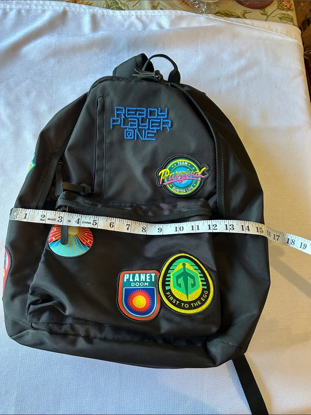 Black Patch Backpack Ready player one